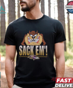 Looney Tunes Taz Sack Em' x Baltimore Ravens Shirt