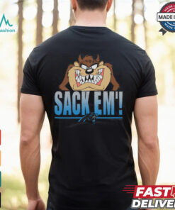 Looney Tunes Taz Sack Em' x Carolina Panthers Shirt