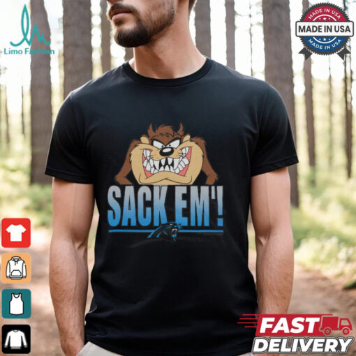 Looney Tunes Taz Sack Em’ x Carolina Panthers Shirt
