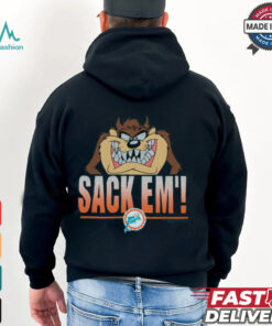 Looney Tunes Taz Sack Em' x Miami Dolphins Shirt