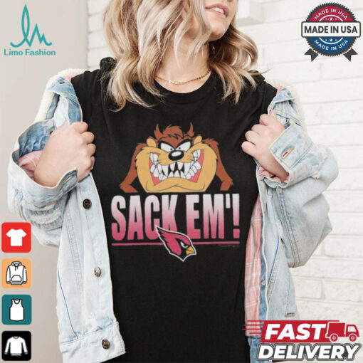 Looney Tunes Taz Tasmania Sack Em’ x Arizona Cardinals T Shirts