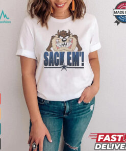 Looney Tunes Taz Tasmania Sack Em’ x Dallas Cowboys T Shirts