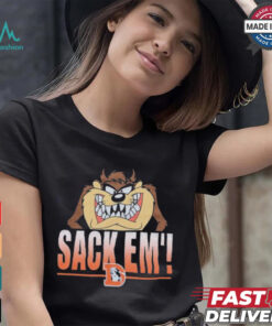 Looney Tunes Taz Tasmania Sack Em’ x Denver Broncos T Shirts