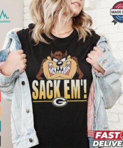 Looney Tunes Taz Tasmania Sack Em’ x Green Bay Packers T Shirts