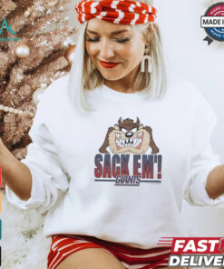 Looney Tunes Taz Tasmania Sack Em’ x New York Giants T Shirts
