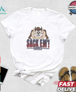 Looney Tunes Taz Tasmania Sack Em’ x New York Giants T Shirts
