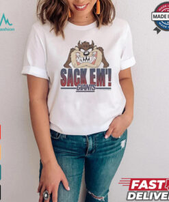 Looney Tunes Taz Tasmania Sack Em’ x New York Giants T Shirts