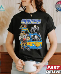 Los Angeles Chargers NFL Horror Characters Movie Hippie Halloween Shirt