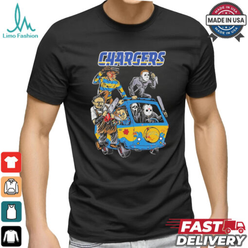 Los Angeles Chargers NFL Horror Characters Movie Hippie Halloween Shirt