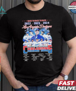 Los Angeles Dodgers 2024 West Division Champs Back To Back To Back T Shirt