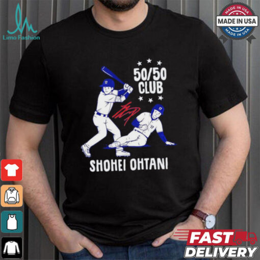 Los Angeles Dodgers 50 50 club Shohei Ohtani signature shirt