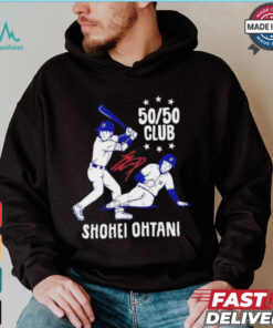 Los Angeles Dodgers 50 50 club Shohei Ohtani signature shirt