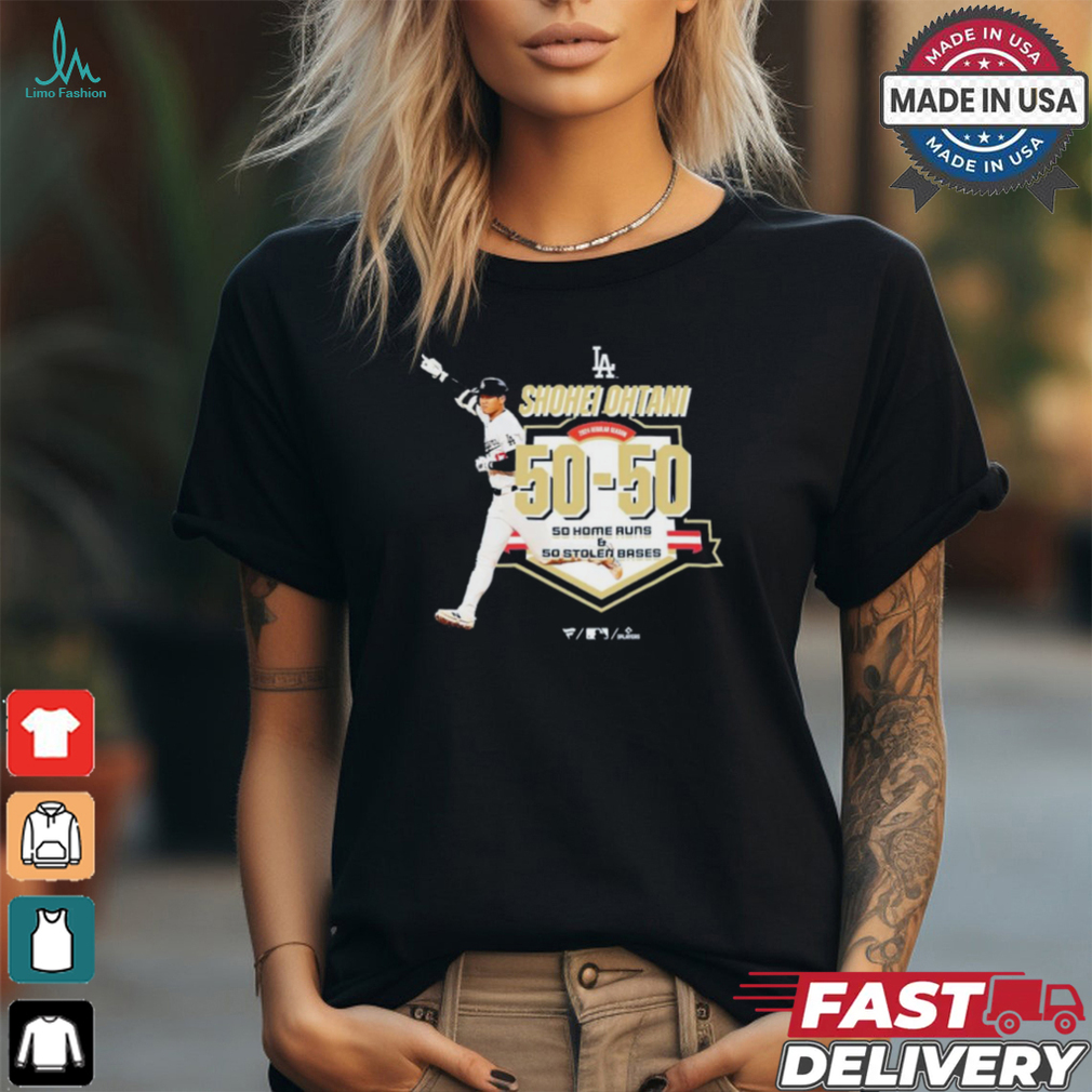 Los Angeles Dodgers Shohei Ohtani 50 Home Runs And 50 Stolen Bases Shirt Los Angeles Dodgers Shohei Ohtani 50 Home Runs And 50 Stolen Bases Shirt