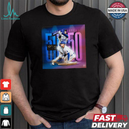 Los Angeles Dodgers Shohei ohtani is the only member of the 50 50 club shirt