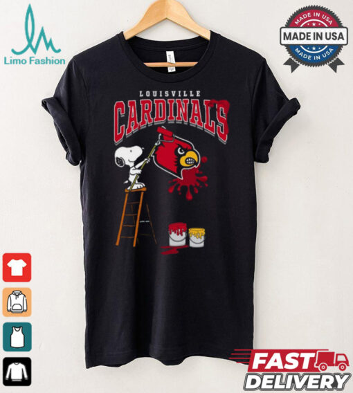 Louisville Cardinals Snoopy Painting Shirt