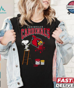 Louisville Cardinals Snoopy Painting Shirt, hoodie, sweater, long sleeve and tank top Louisville Cardinals Snoopy Painting Shirt