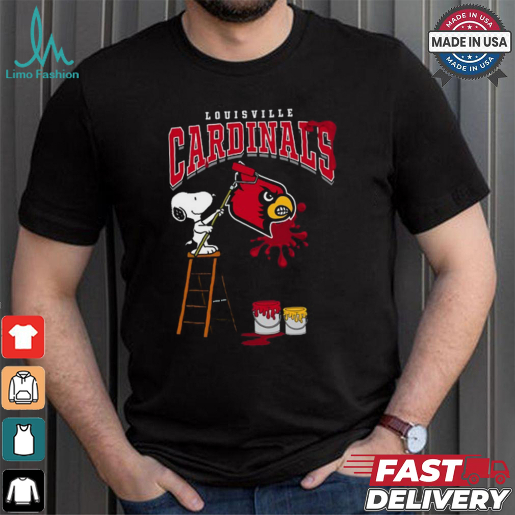 Louisville Cardinals Snoopy Painting Shirt Louisville Cardinals Snoopy Painting Shirt