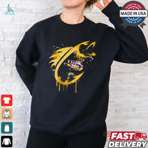 Lsu tigers fishing fish hook 2024 T shirt