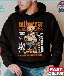MLB A Young And Free Heart Hip Hop Style Duck T Shirt