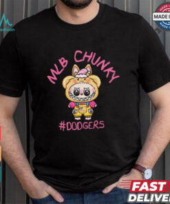 MLB Labubu Candy Lemon Dodgers T Shirt