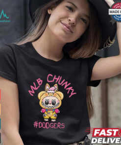 MLB Labubu Candy Lemon Dodgers T Shirt
