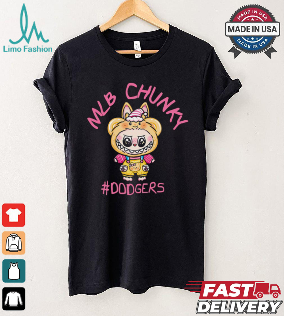 MLB Labubu Candy Lemon Dodgers T Shirt MLB Labubu Candy Lemon Dodgers T Shirt