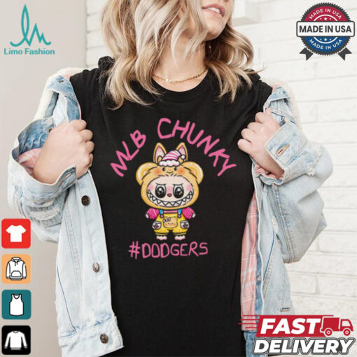 MLB Labubu Candy Lemon Dodgers T Shirt