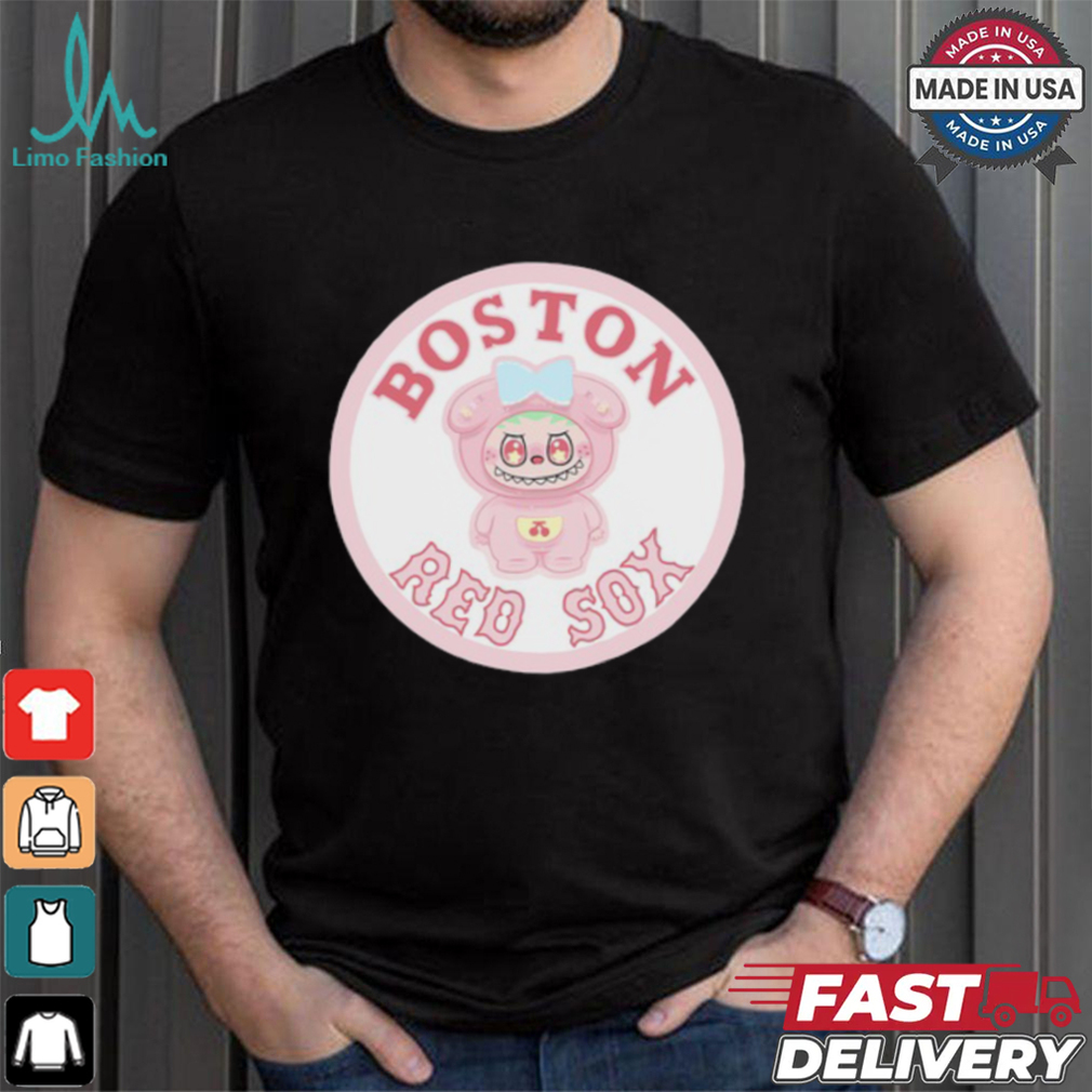 MLB Labubu Cherry Red Sox T Shirt MLB Labubu Cherry Red Sox T Shirt