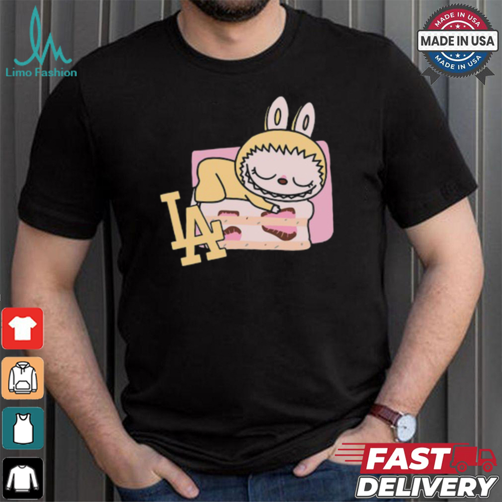 MLB Labubu Strawberry Pie LA T Shirt MLB Labubu Strawberry Pie LA T Shirt