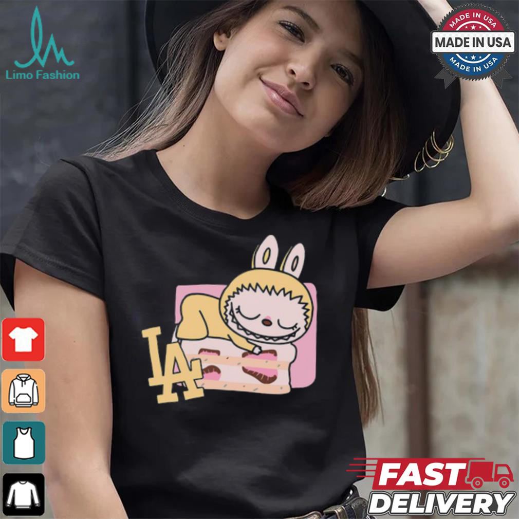 MLB Labubu Strawberry Pie LA T Shirt MLB Labubu Strawberry Pie LA T Shirt