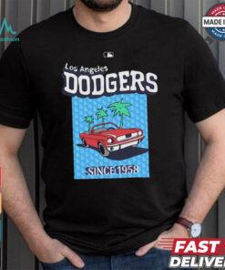 MLB Red Trip Dodgers T Shỉrt