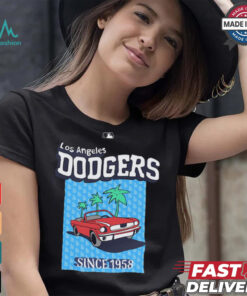 MLB Red Trip Dodgers T Shỉrt