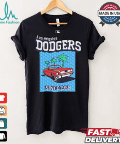 MLB Red Trip Dodgers T Shỉrt