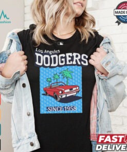 MLB Red Trip Dodgers T Shỉrt