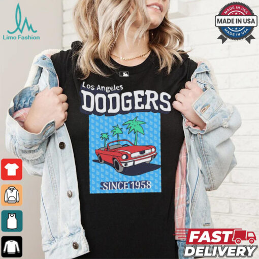 MLB Red Trip Dodgers T Shỉrt