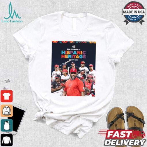MLB Washington Nationals Celebrating Happy Hispanic Heritage Month Poster t shirt