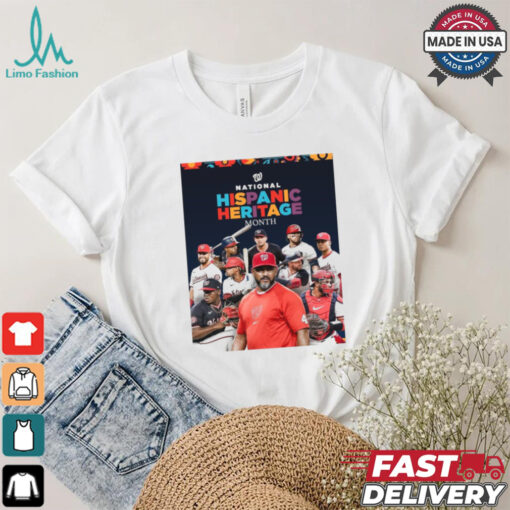 MLB Washington Nationals Celebrating Happy Hispanic Heritage Month Poster t shirt
