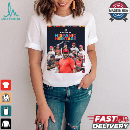 MLB Washington Nationals Celebrating Happy Hispanic Heritage Month Poster t shirt