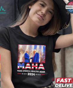 Maha make America healthy again 2024 Trump handshake Kennedy shirt