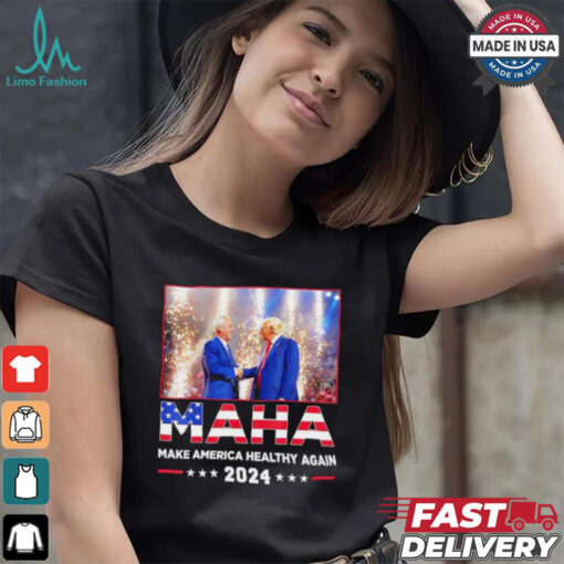 Maha make America healthy again 2024 Trump handshake Kennedy shirt