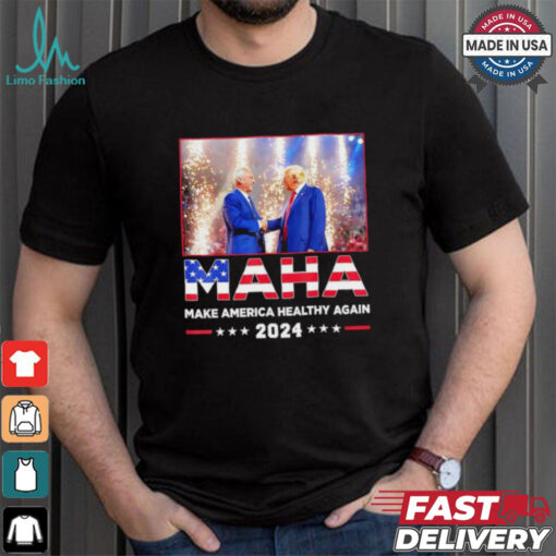 Maha make America healthy again 2024 Trump handshake Kennedy shirt