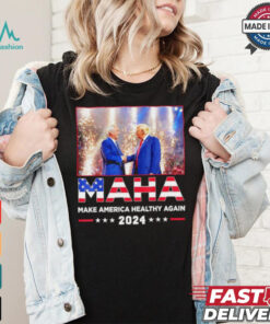 Maha make America healthy again 2024 Trump handshake Kennedy shirt