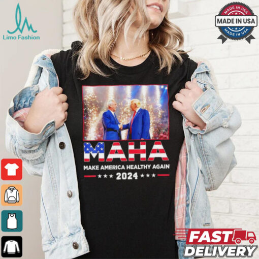 Maha make America healthy again 2024 Trump handshake Kennedy shirt