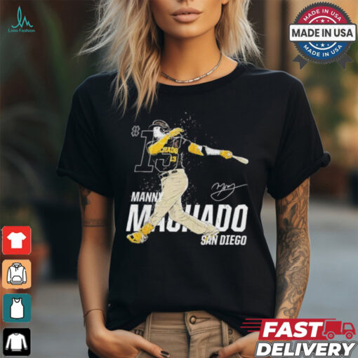 Manny Machado San Diego Padres dynamic pose signature shirt