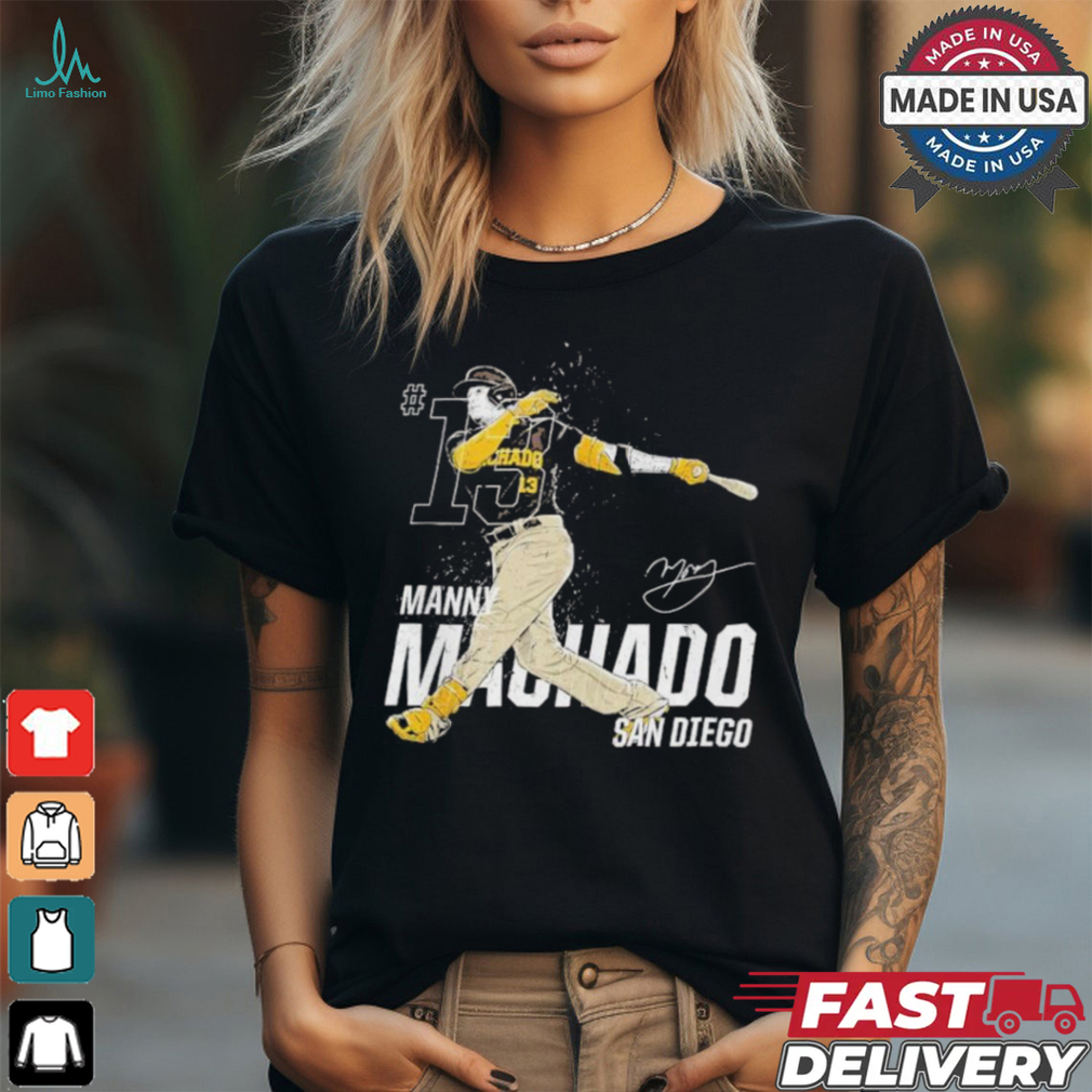 Manny Machado San Diego Padres dynamic pose signature shirt Manny Machado San Diego Padres dynamic pose signature shirt