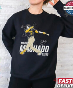 Manny Machado San Diego Padres dynamic pose signature shirt