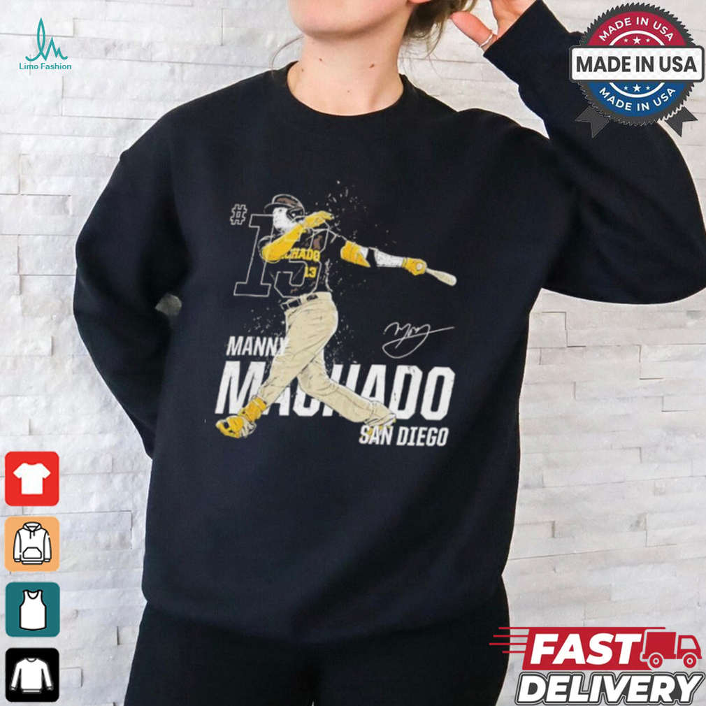 Manny Machado San Diego Padres dynamic pose signature shirt Manny Machado San Diego Padres dynamic pose signature shirt