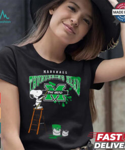 Marshall Thundering Herd Snoopy Painting Shirt, hoodie, sweater, long sleeve and tank top Marshall Thundering Herd Snoopy Painting Shirt