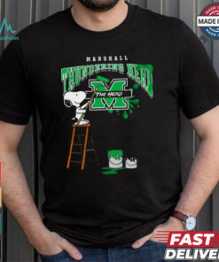 Marshall Thundering Herd Snoopy Painting Shirt, hoodie, sweater, long sleeve and tank top Marshall Thundering Herd Snoopy Painting Shirt