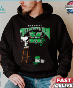Marshall Thundering Herd Snoopy Painting Shirt, hoodie, sweater, long sleeve and tank top Marshall Thundering Herd Snoopy Painting Shirt